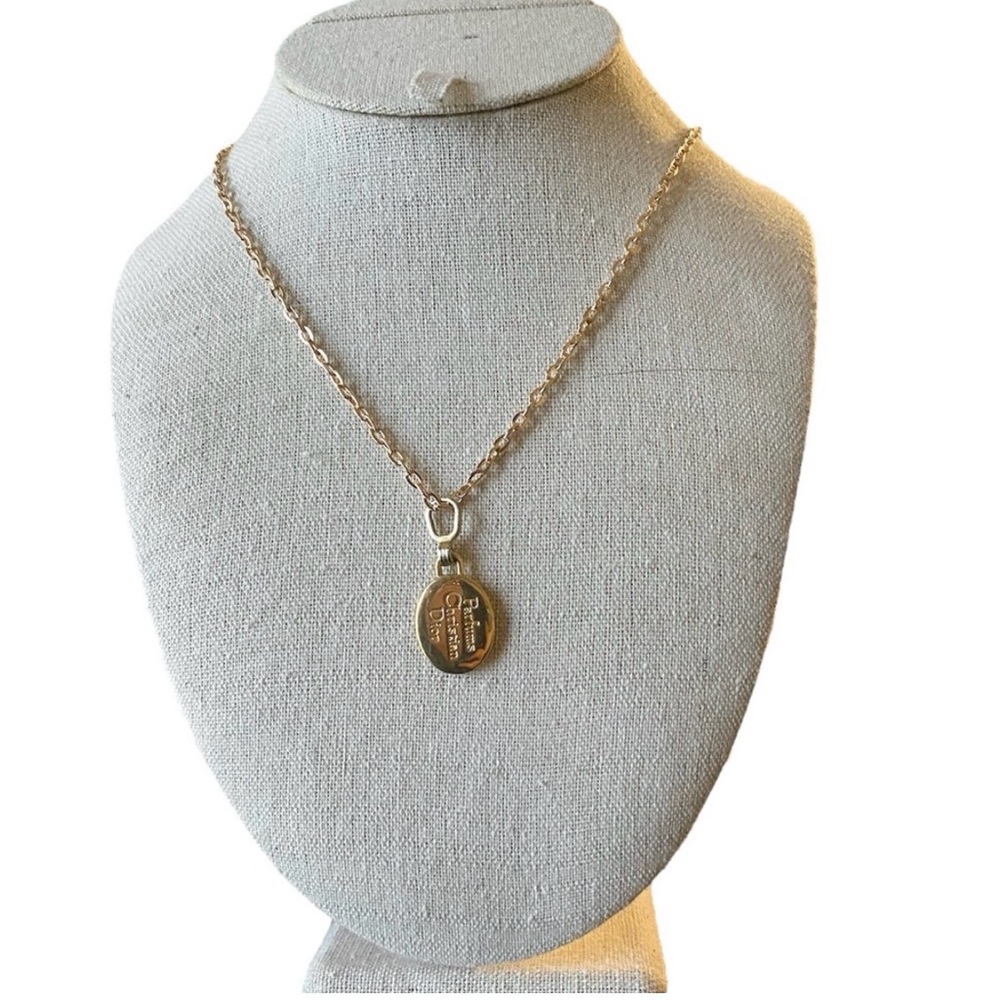 Christian Dior Gold Pendant Necklace